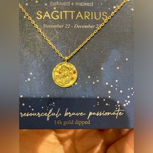 SAGITTARIUS • beloved + inspired • astrology constellation coin necklace